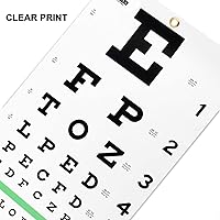Vista 4 de PECULA Snellen - Tabla de ojos, tabla de pared, 22 x 11 pulgadas, prueba de visión de 20/20, prueba de visión a color, plástico, lavable, perfecto
