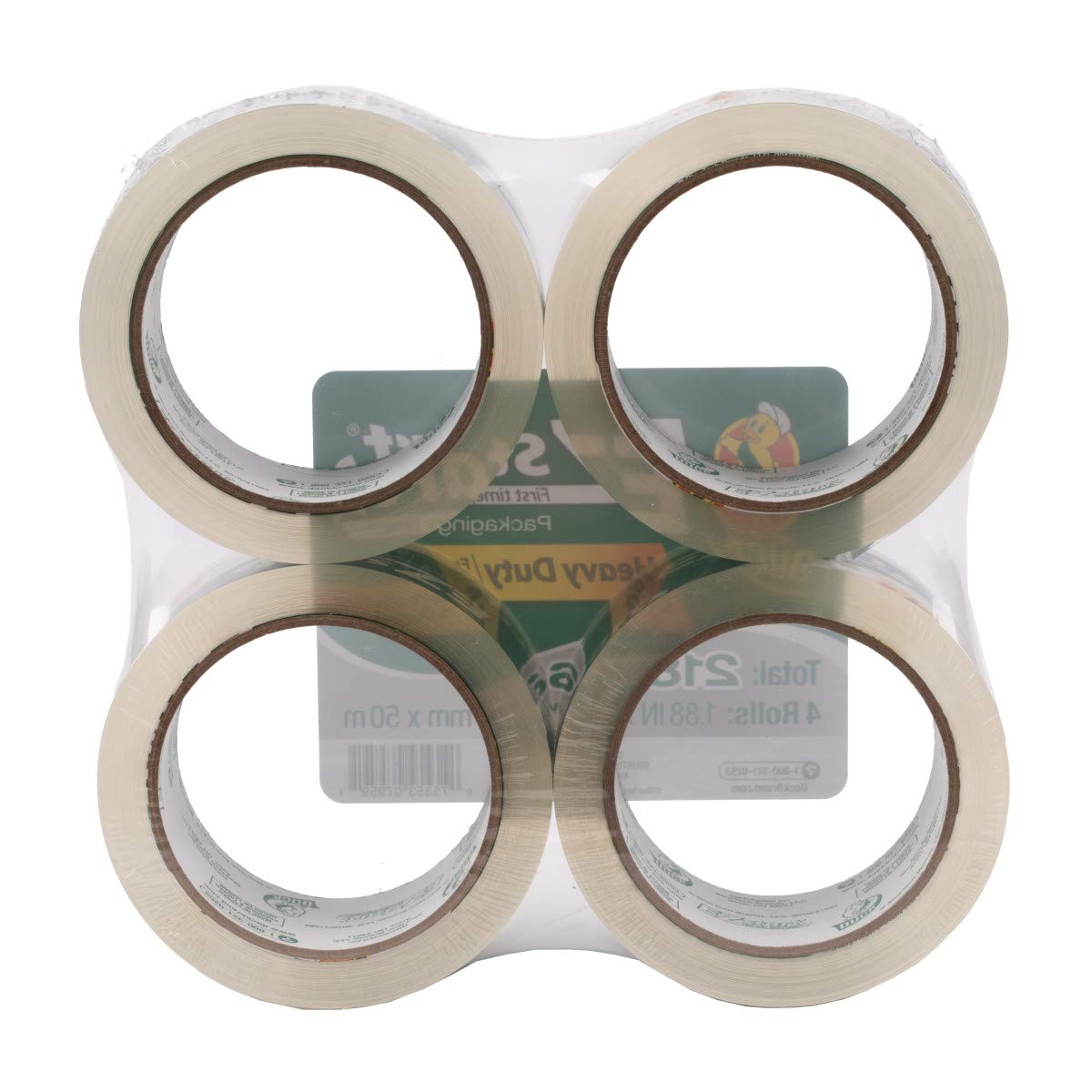 DNK TRADE Nastro Adesivo da Imballaggio Pacchi - 12 Rotoli di Nastro per Imballaggi 50mm x 66m Silenzioso Resistente all'Acqua - Colore Trasparente