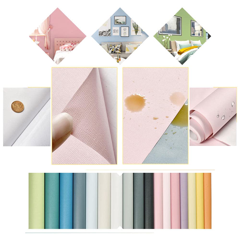 Carta da parati autoadesiva in vinile grigio blu per decorare mobili, opaca, rimovibile, lavabile, per piano di lavoro, armadio, bagno, mensola, spessore 23,6 x 354,7,6 cm