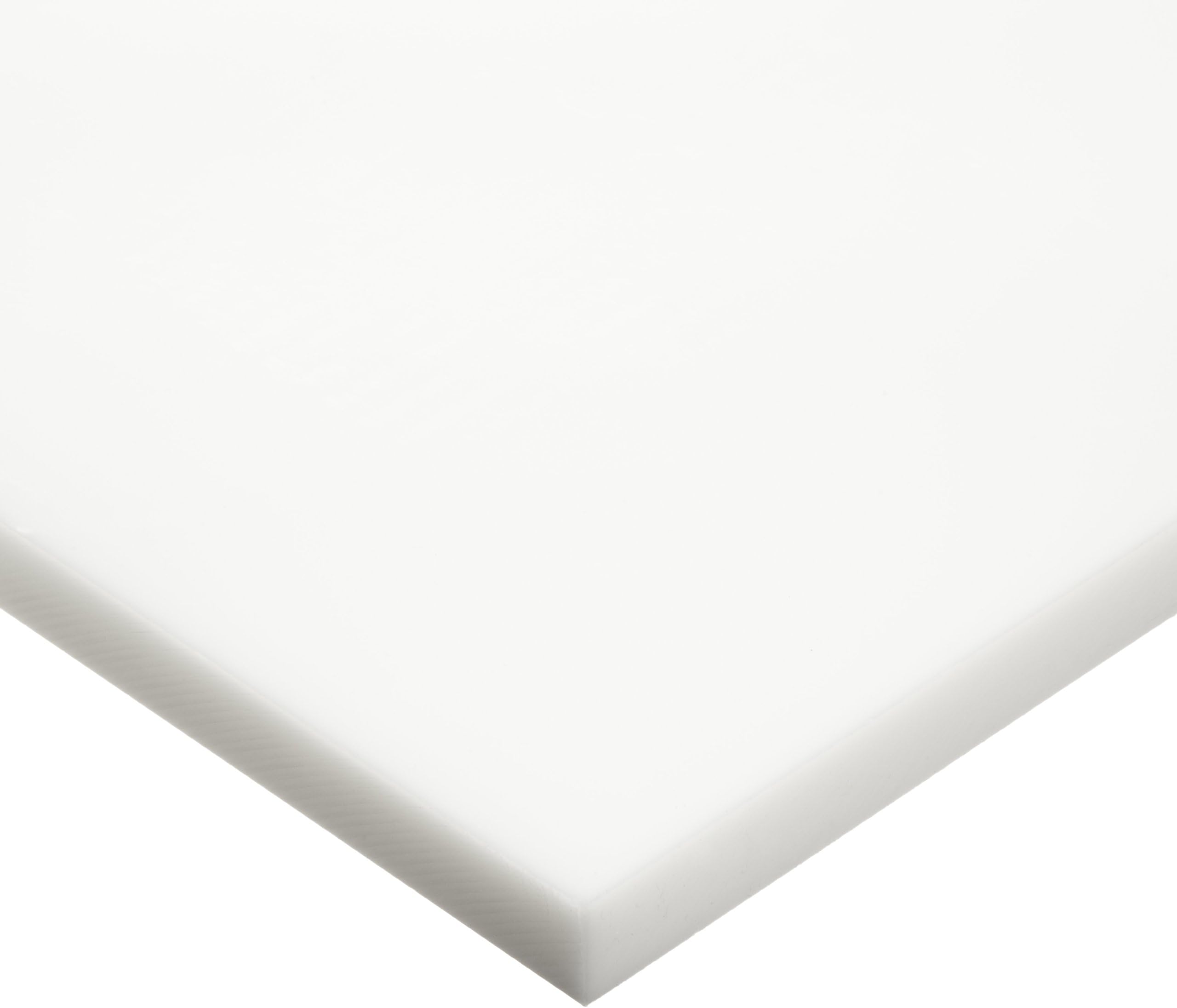 HDPE (High Density Polyethylene) Sheet, Opaque Off-White, Standard Tolerance, ASTM D4976-245, 0.5" Thickness, 12" Width, 12" Length