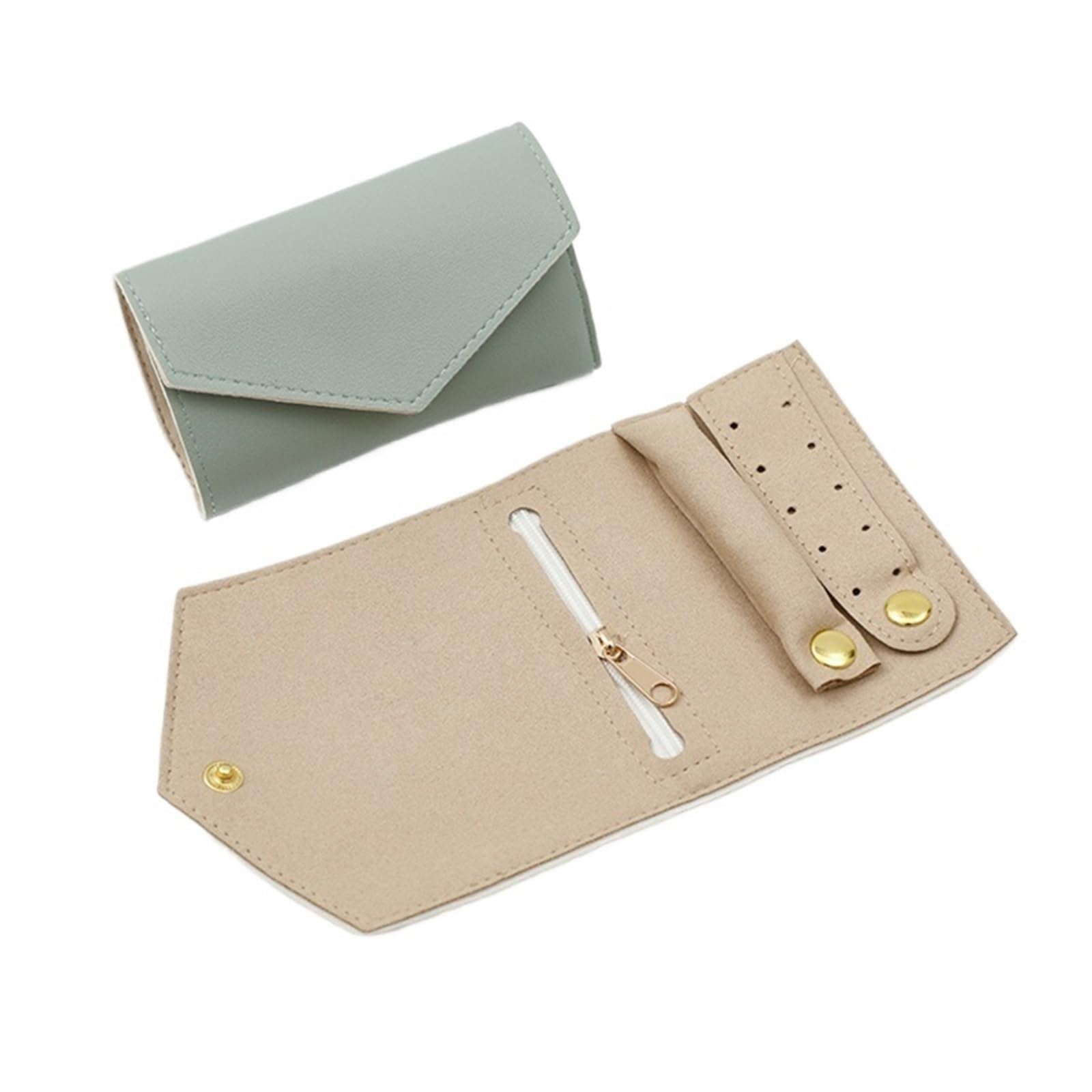 RRYPBOVG Jewelry Storage Bag 2pcs Jewelry Organizer Roll Up Bag Case Travel Portable Bracelet Ring Necklaces Earring Display Pouch Storage