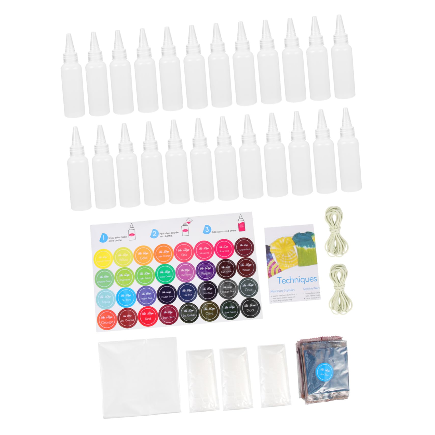 Housoutil Kit Tie Dye in Polvere 24 Colori per Cravatte e Magliette Coloranti per Tessuti per Adulti e Ragazzo Ragazza