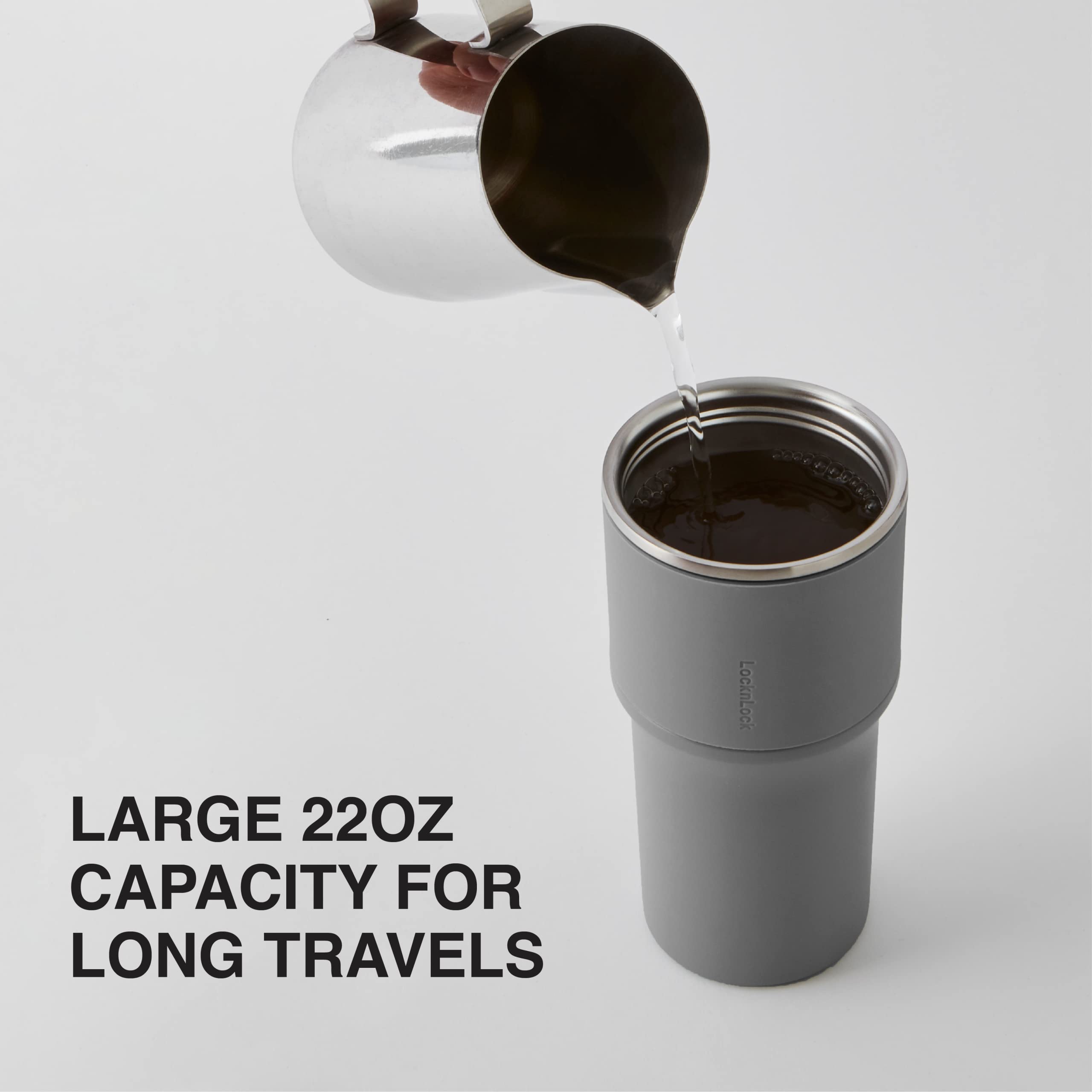LocknLock Metro Trinkglas, 625 ml, Grau