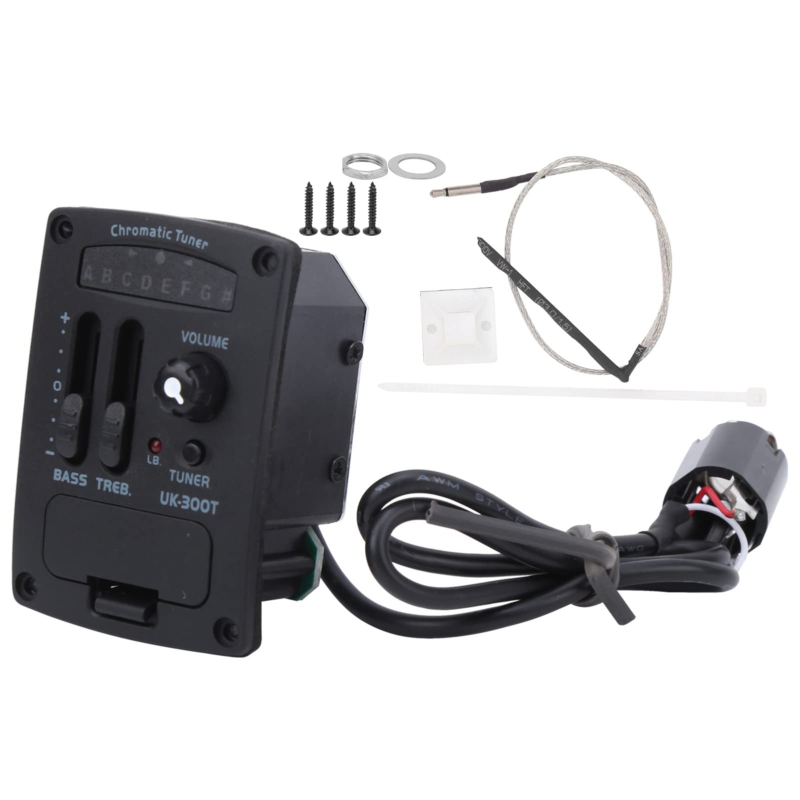 Ukulele Accessori, 2 Band EQ Amplificatore Equalizzatore Preamplificatore Pickup, for Ritiro, Pratica, In Registrazione