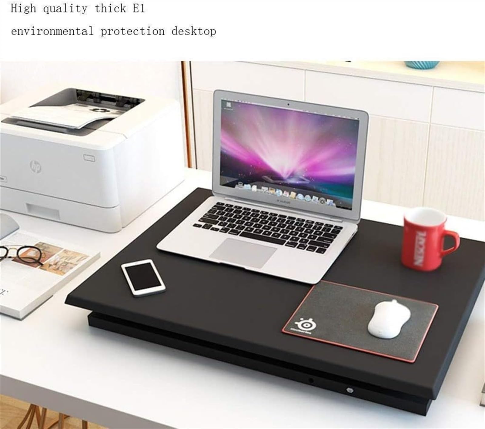 Supporto da tavolo regolabile for computer portatile, supporto mobile for laptop, seduto e in piedi, alternativa