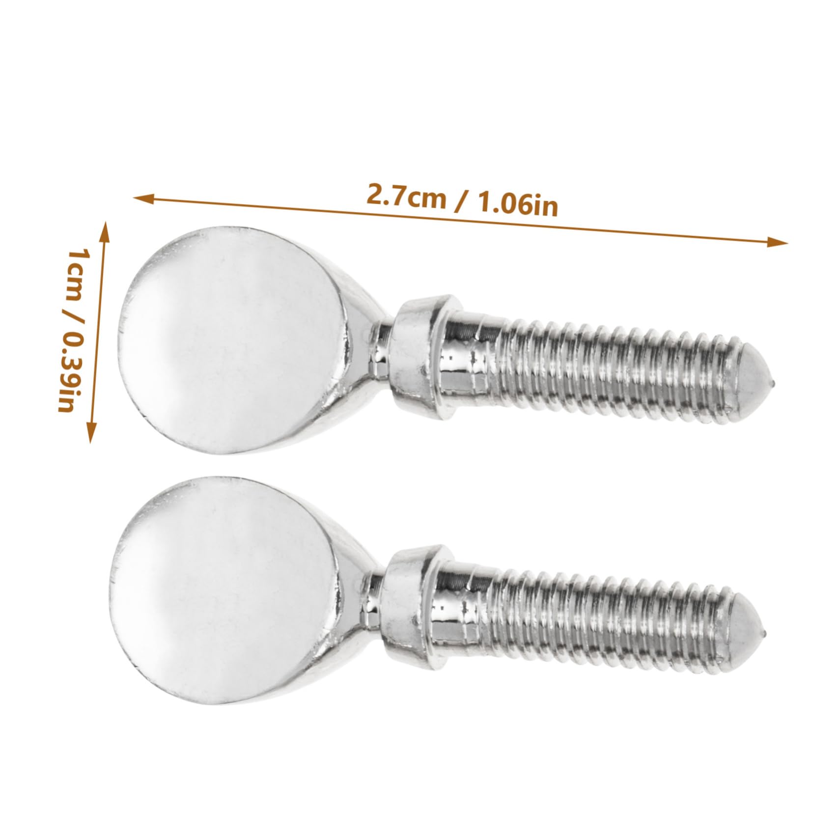 ULDIGI Flute Accessories 2 Pieces Copper Flute Screw Set Replacement for Damaged Flute Screws Silver Tone