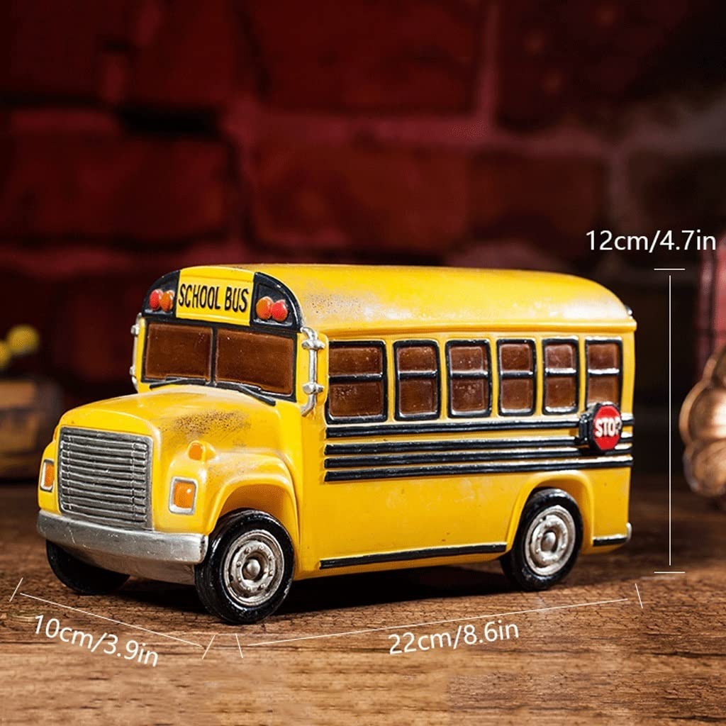 Amazon.co.jp: 貯金箱 スクールバス貯金箱ビンテージ古い学校バスコイン銀行、男の子と女の子の子供の日の贈り物のための完璧なおもちゃの贈り物  コインバンク : ホーム＆キッチン