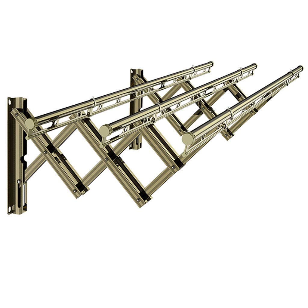 FAXIOAWA Kleiderständer, Wäscheständer, Wäscheständer, Push-Pull-Wäscheständer, Balkon-Außen-Teleskop-Wand-Wäscheständer, ausziehbarer, zusammenklappbarer Wäscheständer