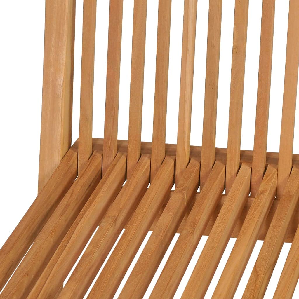 Set di mobili da giardino in legno massiccio teak, pieghevole, 120 x 70 cm, 4 sedie, resistente alle intemperie, per balcone, giardino