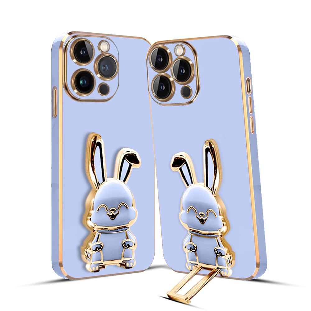 KARWAN®️ 3D Bunny with Folding Stand Back Cover Case Compatible for iPhone 12 Pro Max | Slim electroplated case | Stand case | Soft TPU | Space Astro Theme | Camera Protection-White (B0CGNVY842) Amazon Price History, Amazon Price Tracker