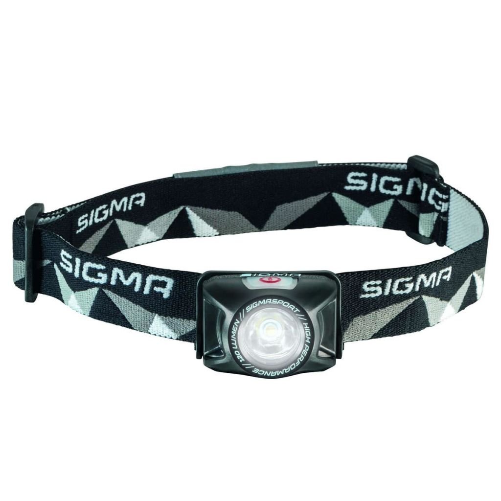 SigmaHEADLED II Multi Sport Head Light/Headlamp, Rechargeable, 120 Lumens, 35 m Beam Range, 400 m Visibility, Integrated Micro USB Recharge, 4 Modes, Washable Elastic Band, IP44 Splash Resistant