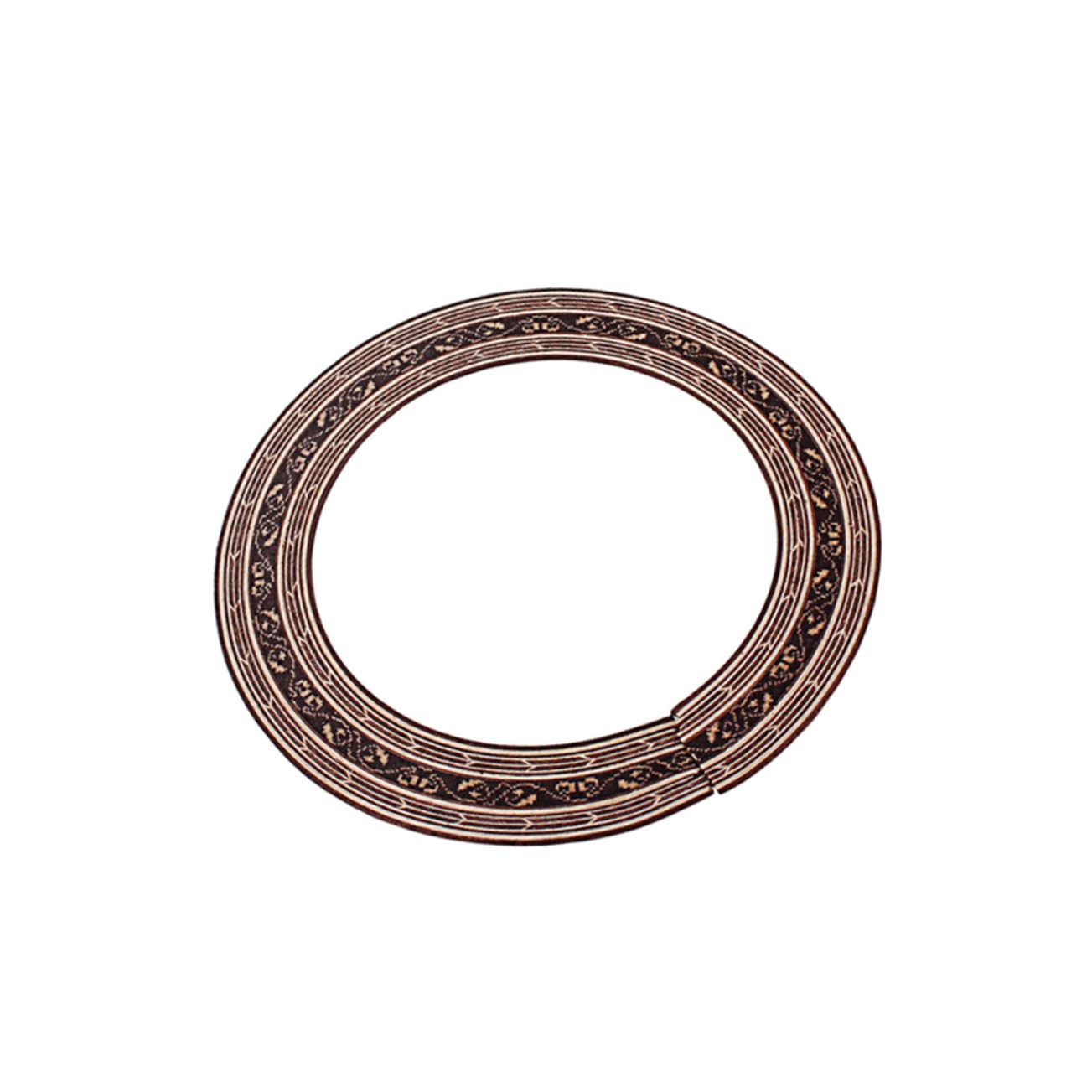 HANABASS Rosewood Guitar Rosette Sound Hole Decal Curved Strips for Inlay Laminated Design Minimal Sanding Required Fit for Classic Guitars