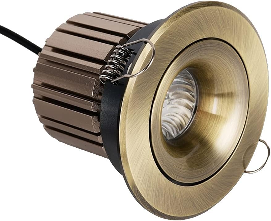 Recessed Ultra Slim Round Spotlight Fixture Super Bright 10W LED Commercial Lighting Grille Recessed Integrated Downlight Anti-Glare Cabinet Office Aisle Ceiling Lamp with Driver Integrated