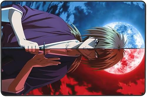 Miniatura 6 de Alfombra de área de anime Rurouni Kenshin Himura Kenshin antideslizante para puerta, alfombra mullida y antideslizante para sala de estar,