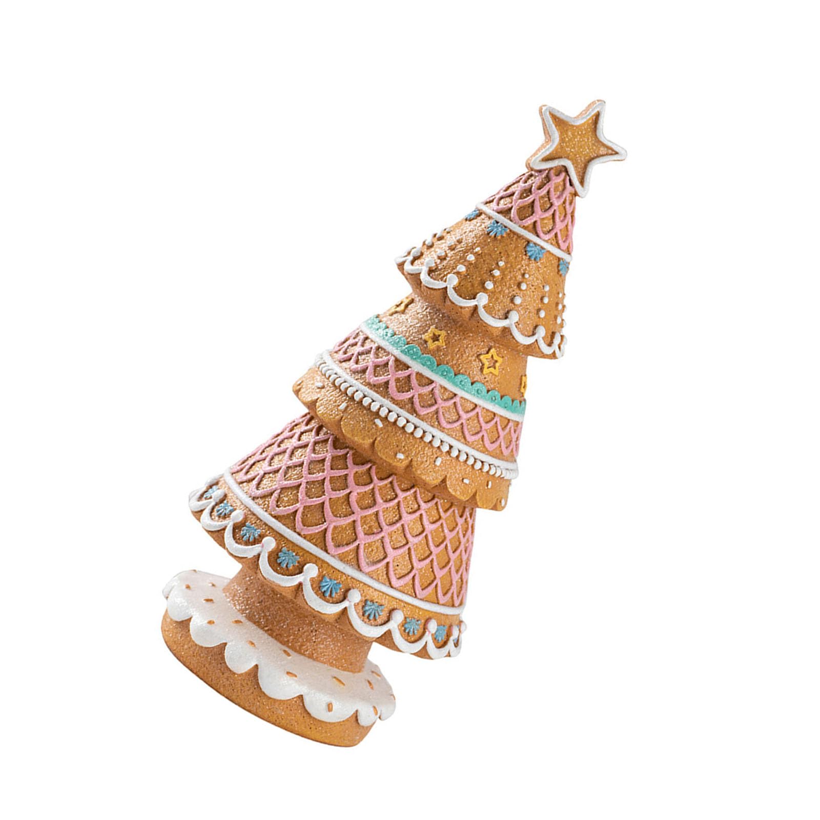 Árbol de galletas de Navidad adorno de resina decorativo para figuras de hogar y fiestas