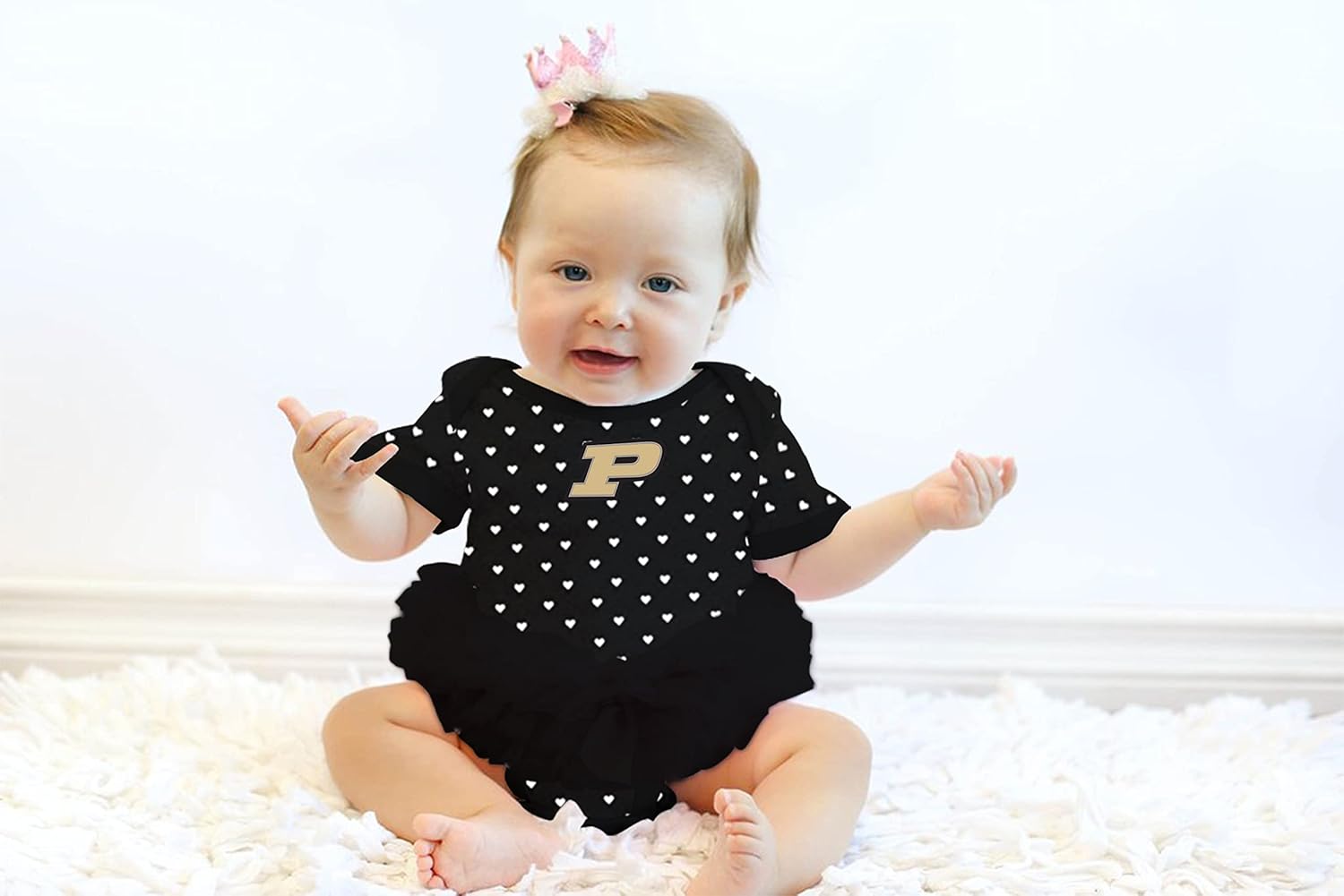 Two Feet Ahead Newborn Baby Girl Bodysuit Creeper Hearts Tutu Skirt Dress Sizes 0-3M 6M 12M