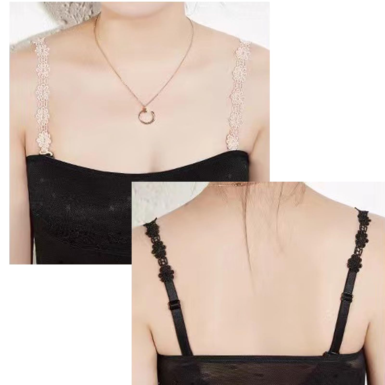 Frauen Elastische BH träger, BH Strap Clips Einstellbar rutschfeste BH Gurt, BH Träger Halter Verbindung Frauen Elastische BH antirutsch Halter Gurt Halter