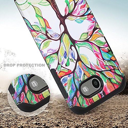 GALAXY WIRELESS for Galaxy J3 Luna Pro Case,Galaxy J3 Prime Case,Galaxy J3 Eclipse,Galaxy J3 Emerge Case,Amp Prime 2,Express Prime 2,Sol 2,J3 2017,J3 Mission Hybrid Protective Case - Colorful Tree