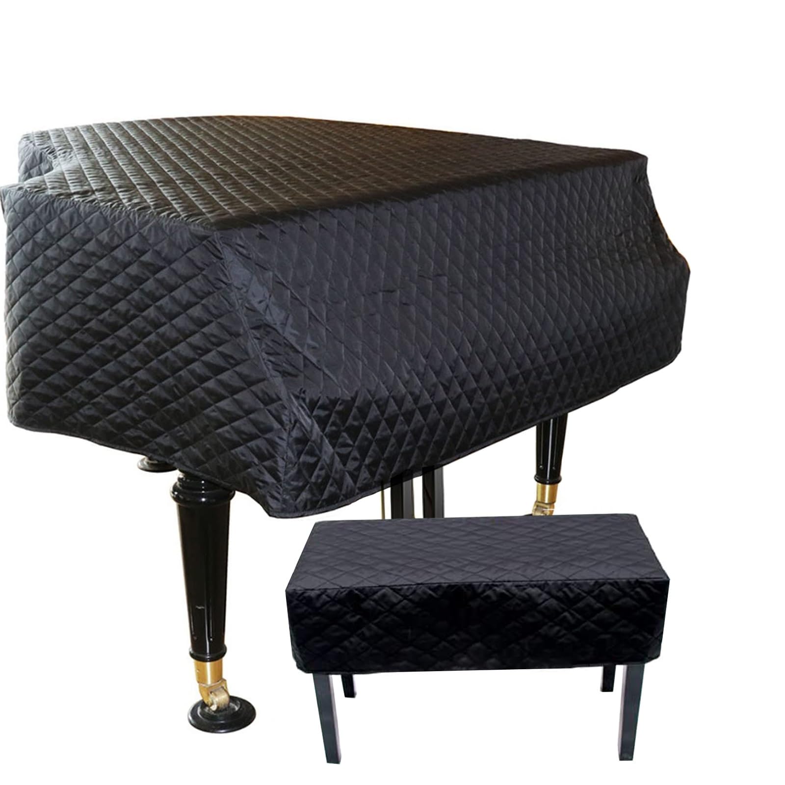 Copertura antipolvere impermeabile per pianoforte a coda, fodera in cotone ispessito, copertura protettiva a doppio strato per pianoforti