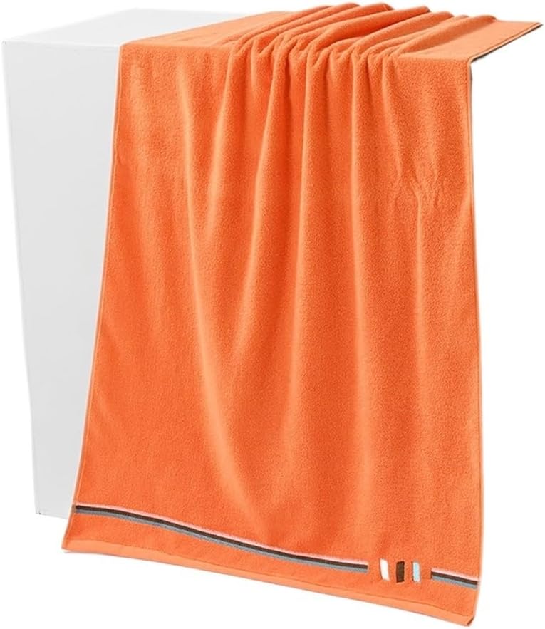 Thickened Cotton Bath Towel, Adult Soft Absorbent Towel, Bathroom, Large Home Motion Use(White-Dinosaur Doodle4)