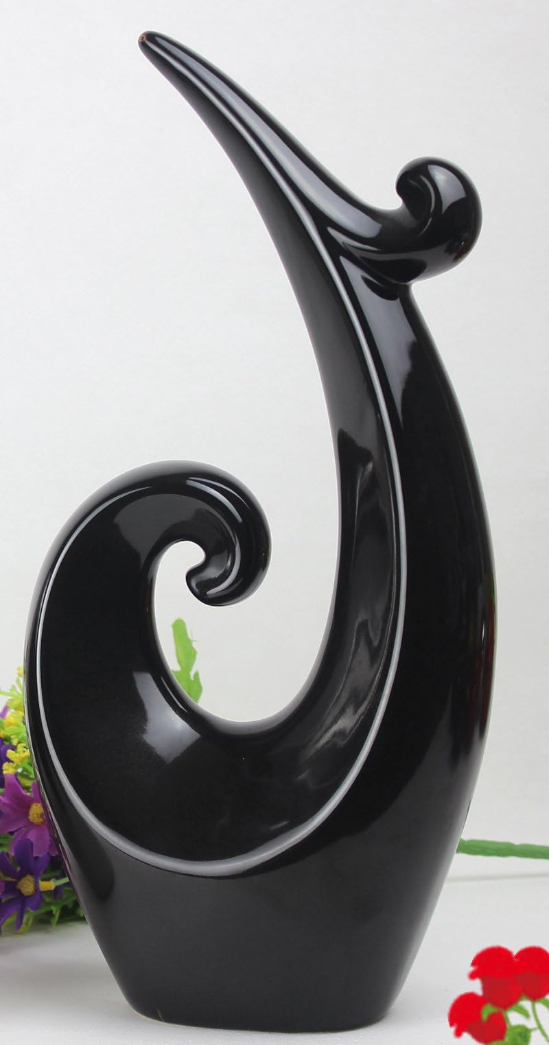 After The Simplicity Of Modern Ceramic Arts And Crafts Creative Home Furnishing Small Ornaments European Style Living Room Tv Cabinet Cabinet Porch Decoration,Single All Black Leap