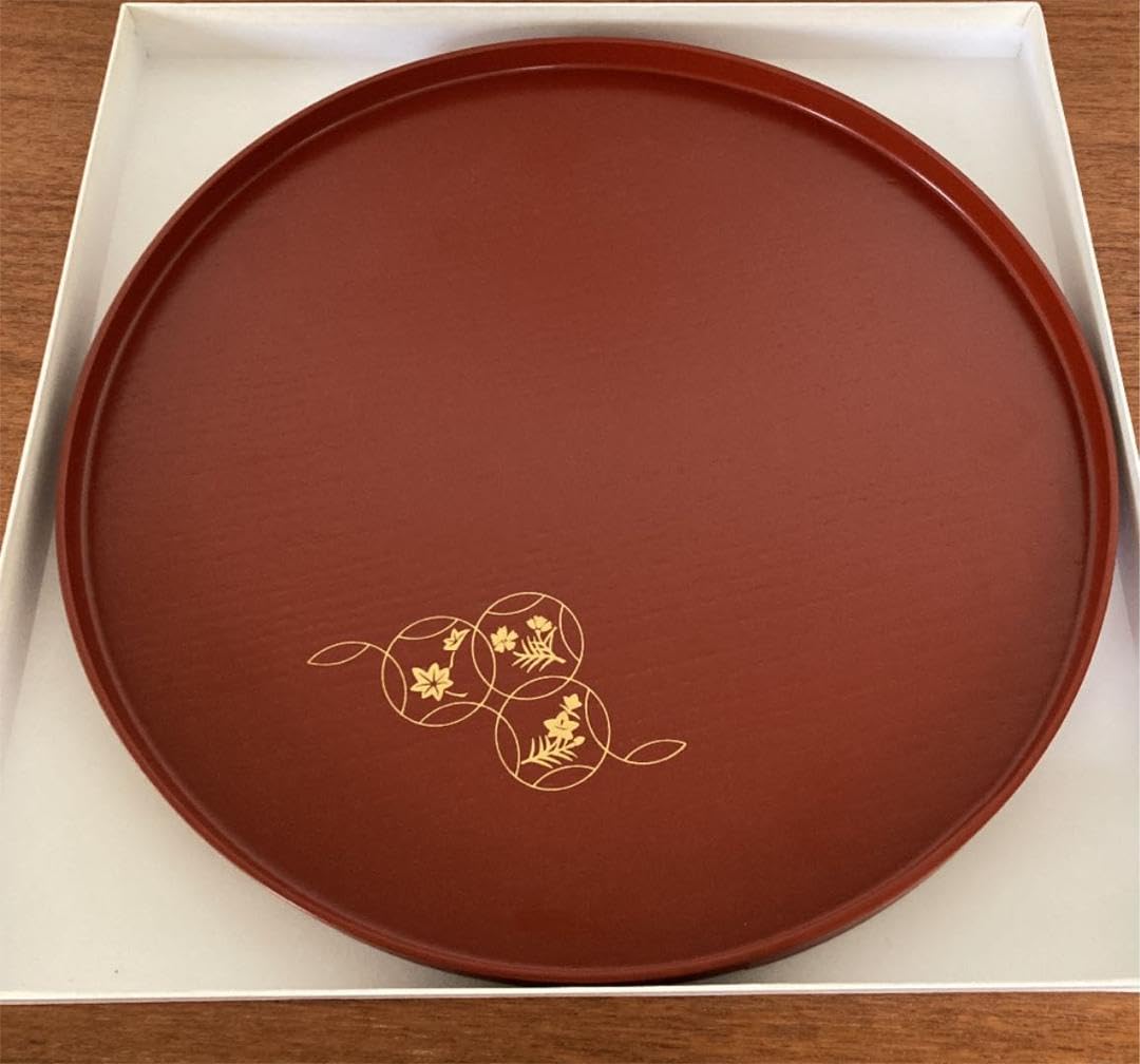 Amazon.co.jp: 伝統工芸 京塗 表完堂 丸盆 茶道具 塗師 川瀬表完