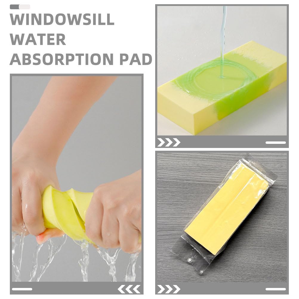 Didiseaon 4 Almohadillas Absorbentes De Agua Para Alféizar De Ventana Almohadilla De Esponja Recortable Tiras Antifugas Para Proteger Paredes Y Superficies En Lluvias Y Tormentas