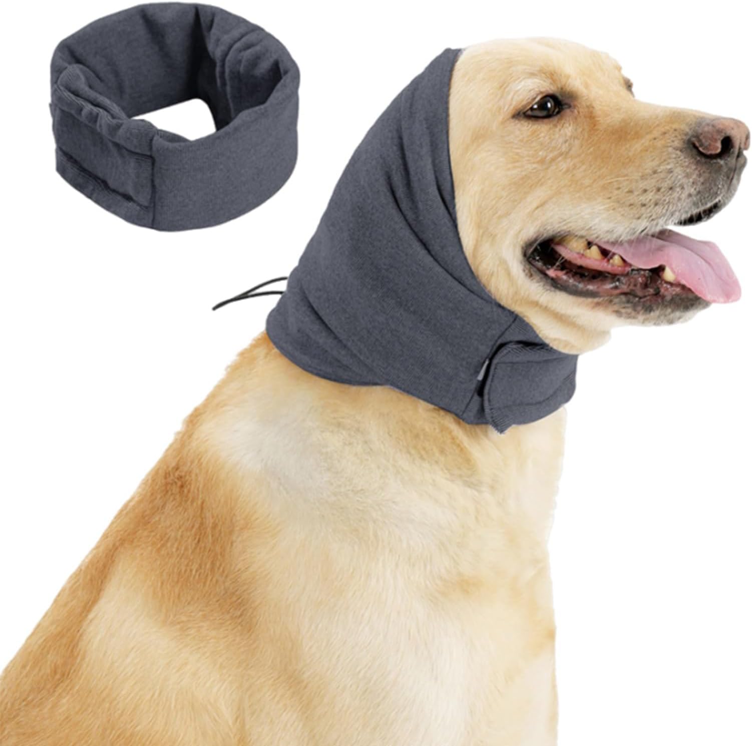 Plexaris Dog Ear Muffs for Noise, Happy Dog Hoodie, Warm Cotton Soft Grey Dog Clothes for Small And Large Breeds Generic Dog Cap Comfort Pet Products for Anxiety Relief And Soothing Emotions