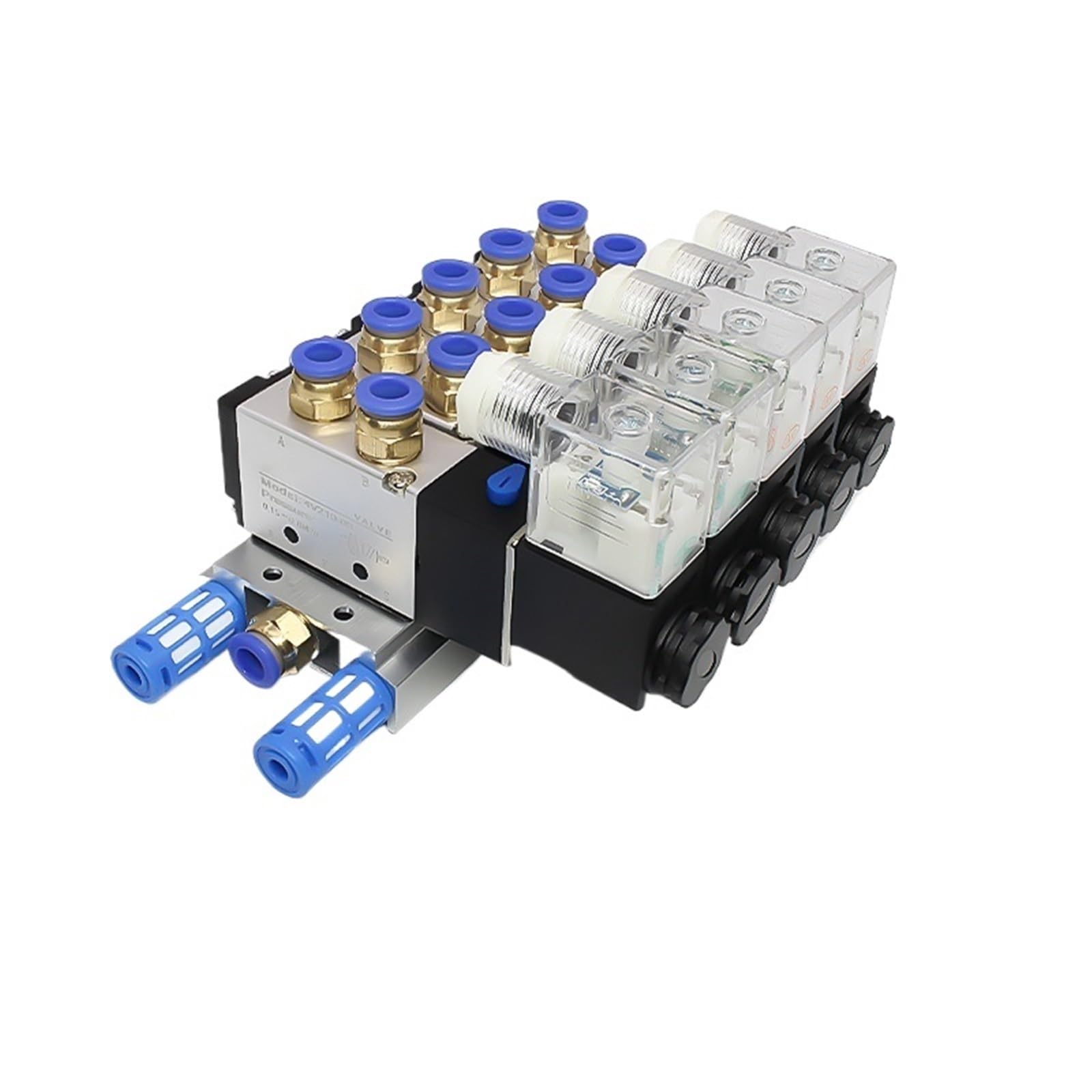 Ilot de distribution pneumatique 4V210-08 AC220V bloc 5 voies pour automatisme
