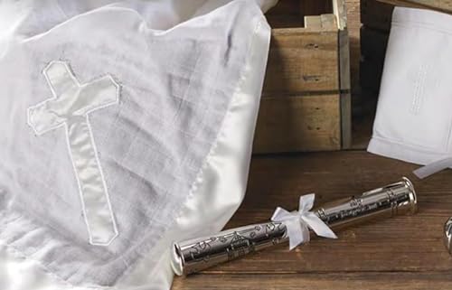 Miniatura 4 de Stephan Baby Regalos de recuerdo  Soporte para certificado de bautismo de bebé grabado, personalizable, 9.5 pulgadas, chapado en plata