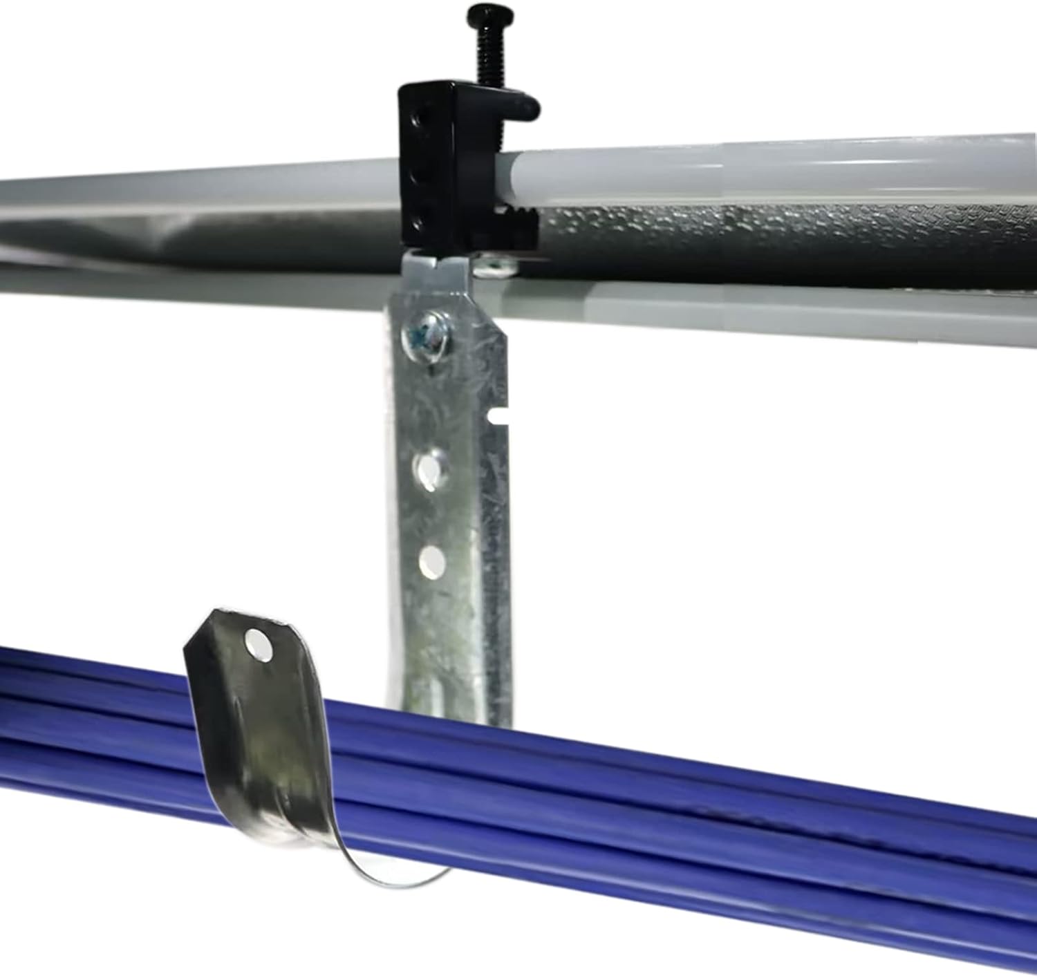 Xadnitu Cable Support J Hook with Beam Clamp, 2" Heavy Duty Metal Wire Cable Support J-Hook Hangers for Wire Cable Management (10 Pack)