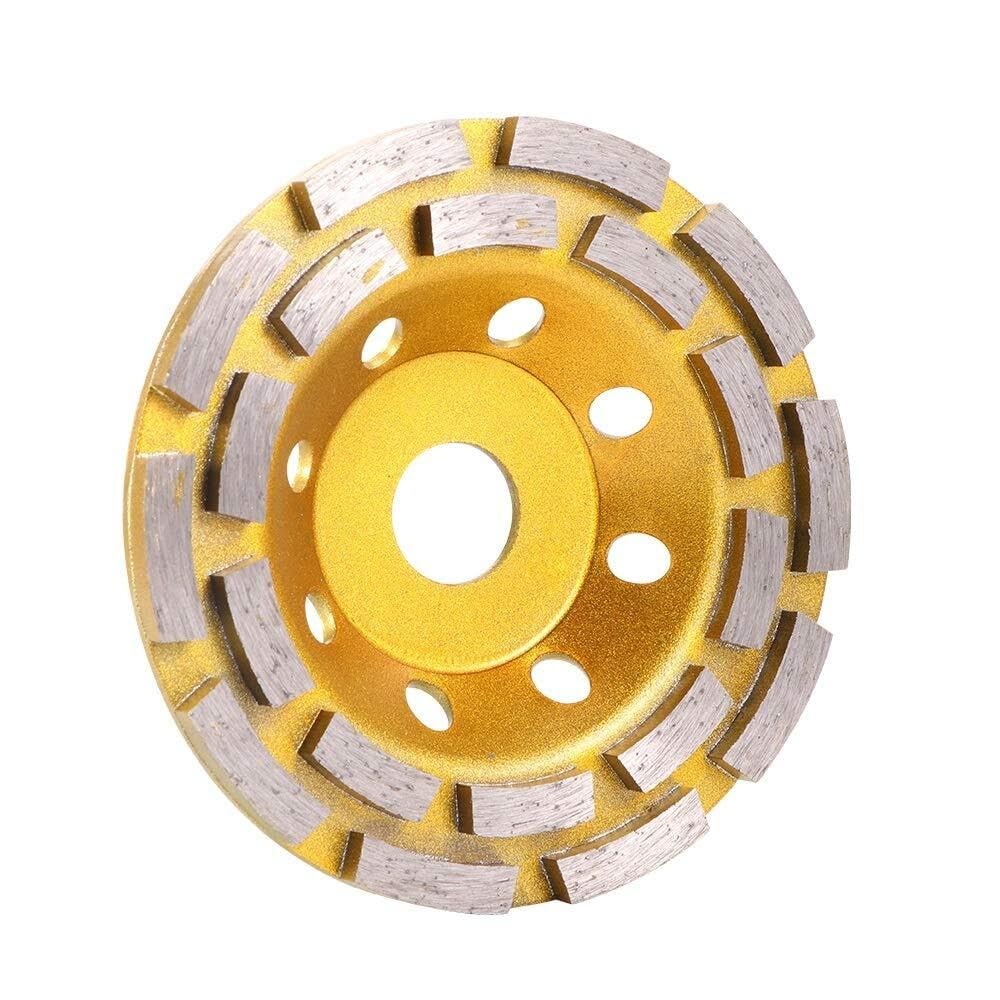 Spazzola Metallica Per Trapano 125mm Doppia Fila Tazza Mola Forma di Ciotola Macinazione Disco Abrasivo for Cemento Abrasivi Ruota Pot Strumento(4pcs)