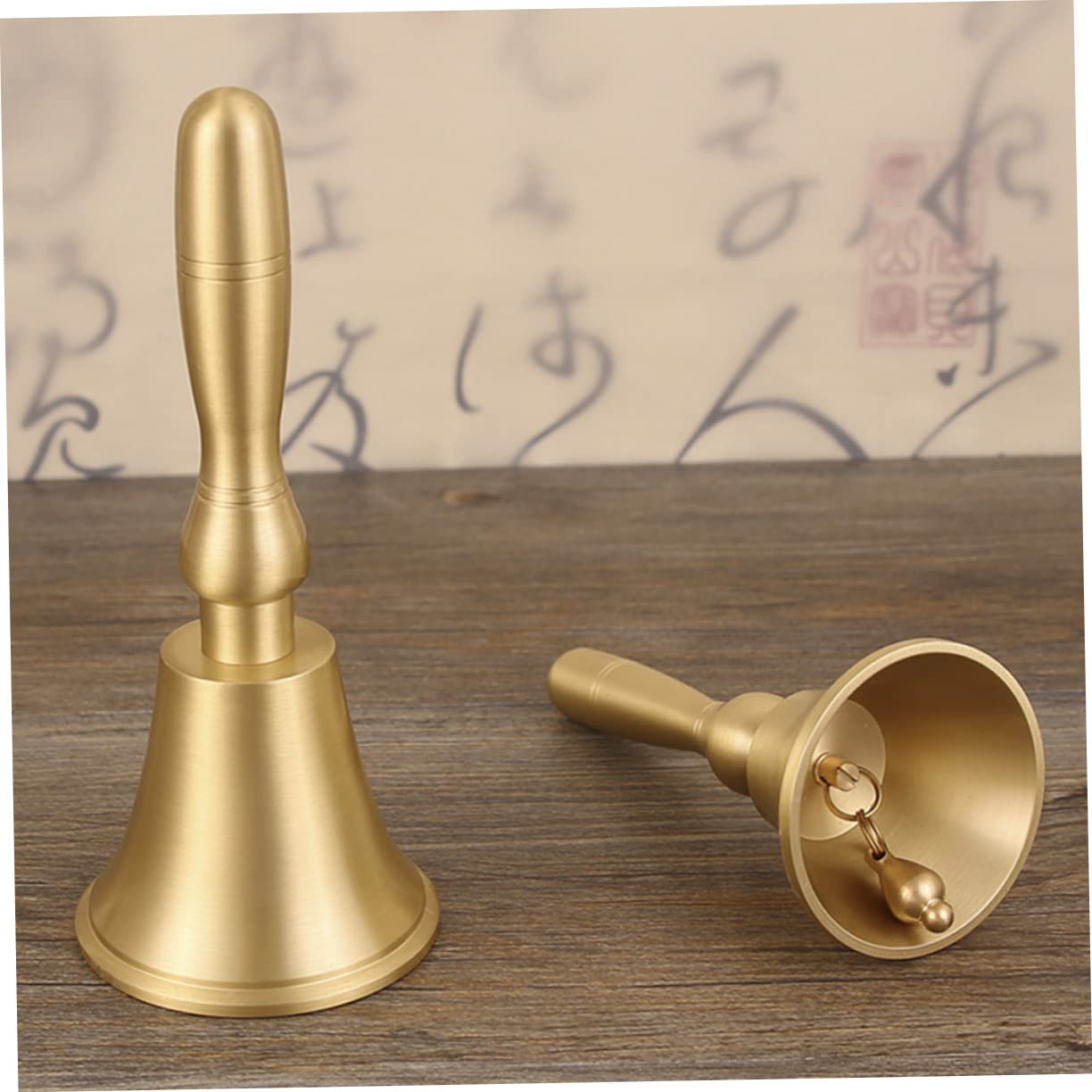 Toddmomy Hand Bell for Music Musical Instruments Hand Call Bell Reception Bell Restaurant Service Bell Restaurant Call Service Bell Metal Hand Bell Copper