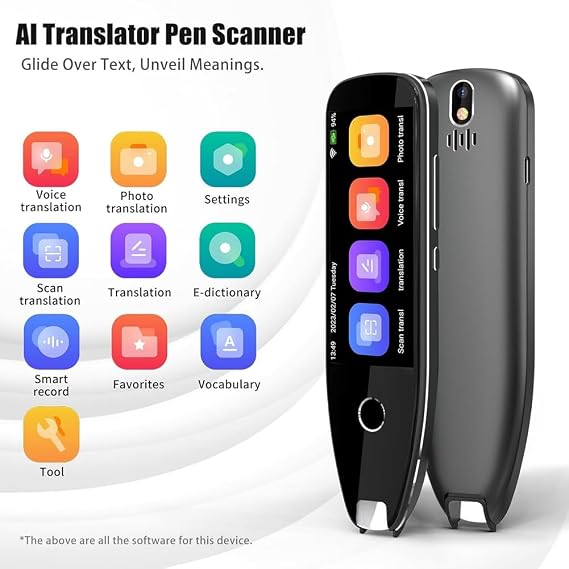 Translation Pen Reading Tool, Text to Speech Scanning Reading Pen, Smart Pen with Voice and Photo Translation