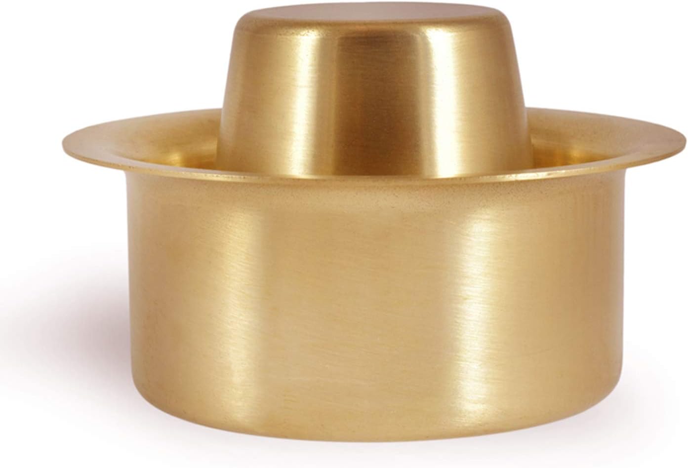 Sidapur Brass Dabara Set - Plain Brushed Matte Finish - for South Indian Filter Coffee - 120ml
