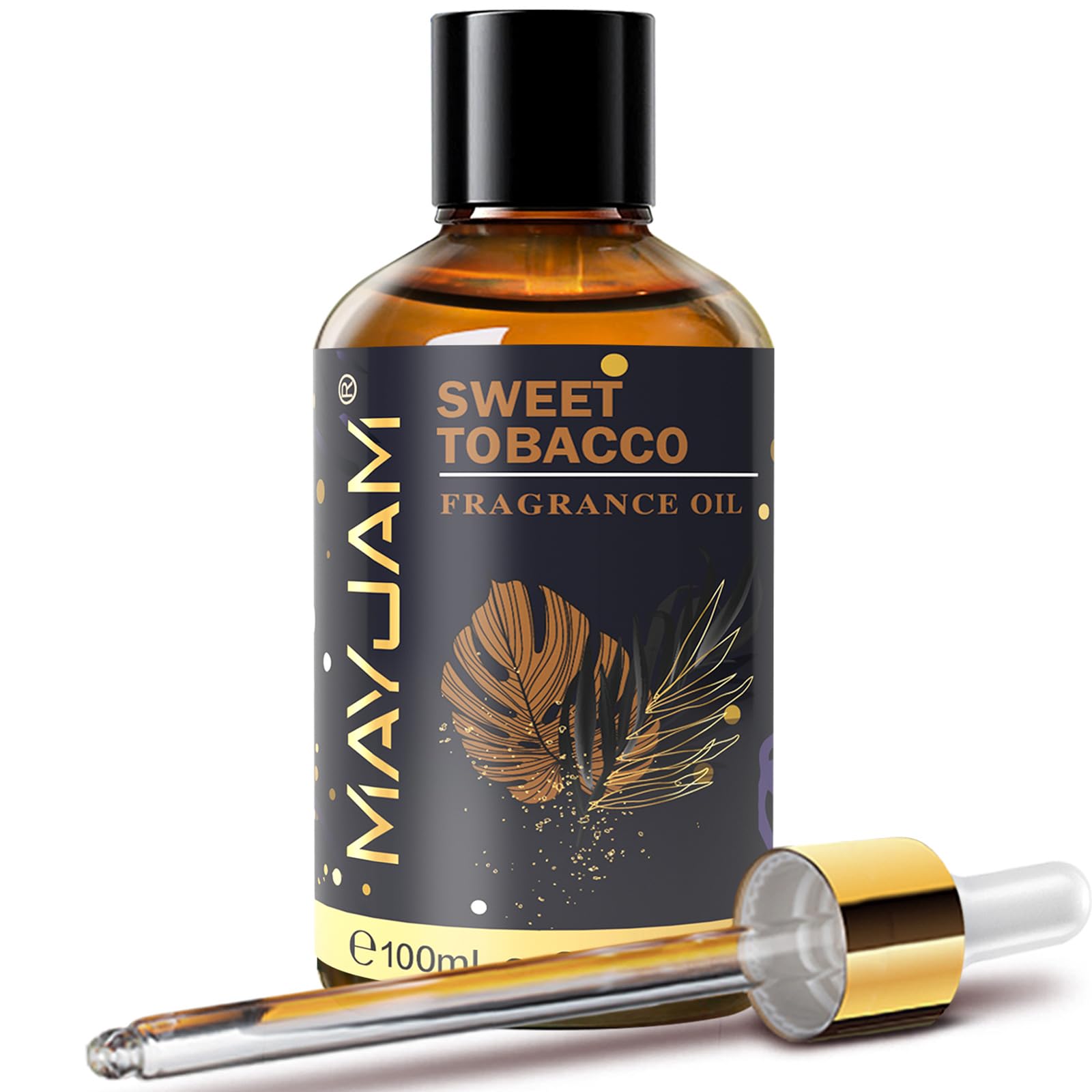 100ML/3.38FL.OZ Sweet Tobacco Fragrance Oils with Glass Dropper, Essential Oils for Diffusers for Home, Long Lasting Scented Oils for Diffusers Soap Candle Making