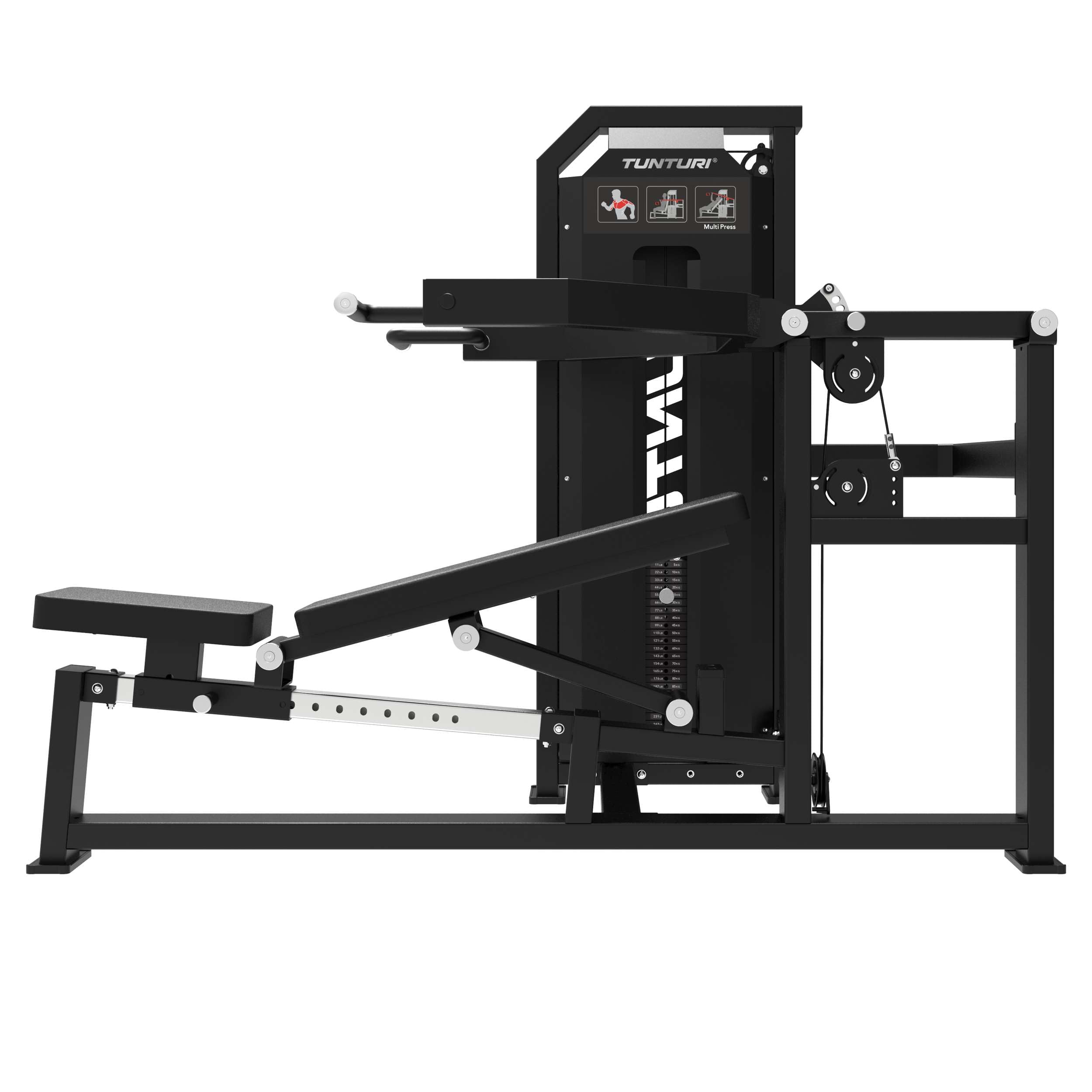 Tunturi Platinum Multi Press Kraftstation – Verstellbar – Ganzkörper-Training für den Oberkörper – V-Serie