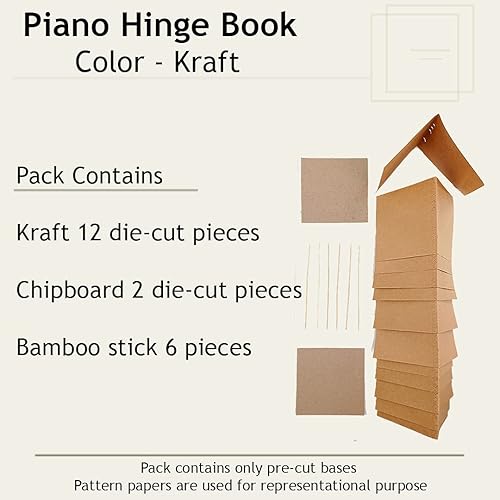Miniatura 3 de CrafTreat Álbum de fotos de bricolaje para cumpleaños, boda y aniversario, contiene base precortada para hacer 1 álbum de libro de bisagras de piano