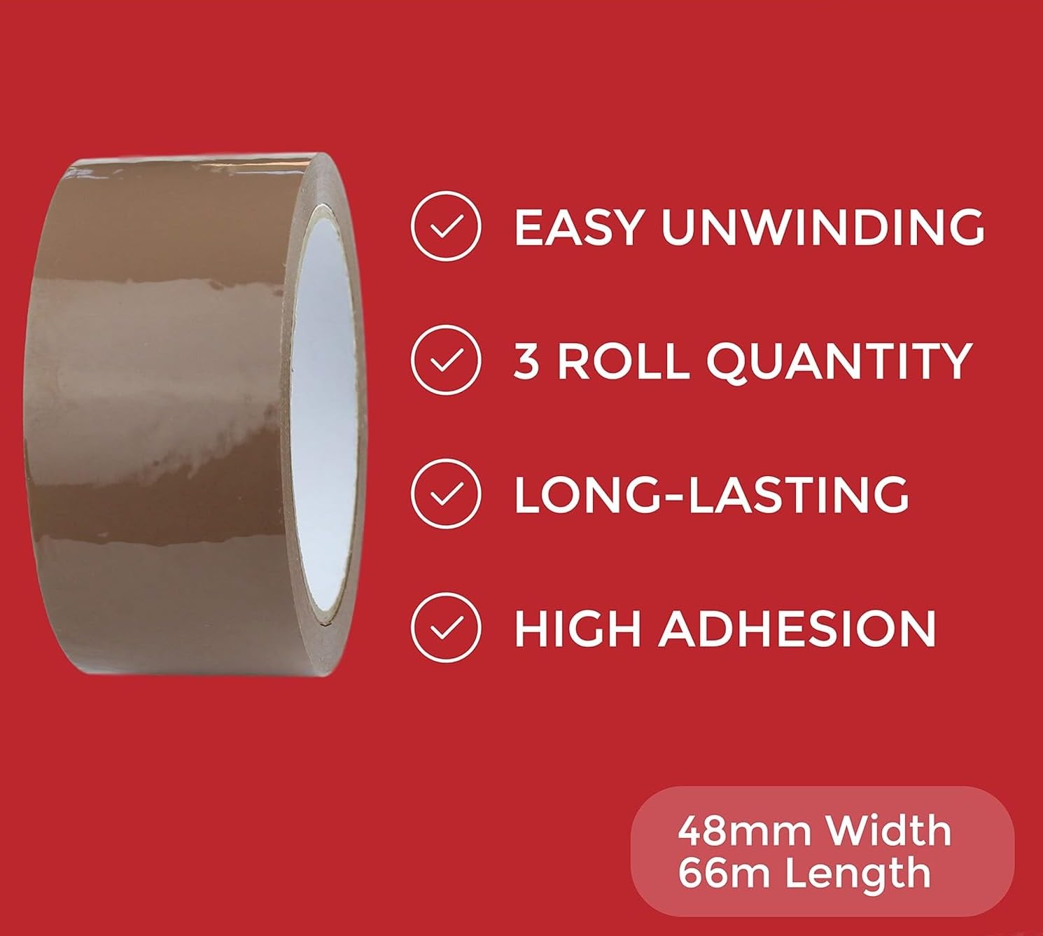 Générique Dpm tapes Packaging Tape - 36 rouleaux de ruban adhésif pour emballage cartons, boîtes, déménagement, entrepôt, travail, scellage garanti - 48 mm x 50 m, marron/Havane (36 rouleaux)