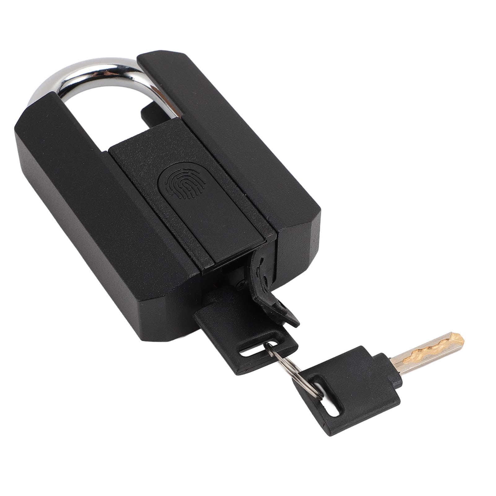 Candado de Huella Dactilar, 3 En 1 Impermeable Huella Dactilar Bluetooth App Cerradura con 2 Llaves, USB de Carga de Alta Seguridad de combinación de Bloqueo para Armario, cajón