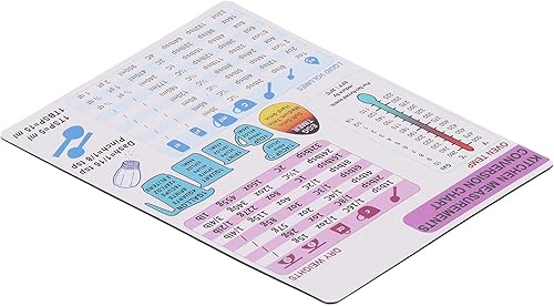 Miniatura 4 de TOPINCN Imanes de hoja de trucos Keto Diet, Tabla de conversión de cocina Peso magnético Temperatura líquida Accesorio de cocina (1 individual)