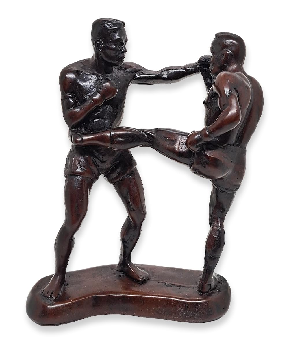 Muay Thai 7¾" High Hak Nguang Aiyara Or Break Elephant’s Trunk Basic Movement Muaythai Boxing Martial Arts 3D Resin Decorative Figurine Souvenir Decoration Collectibles Home Decor Gift