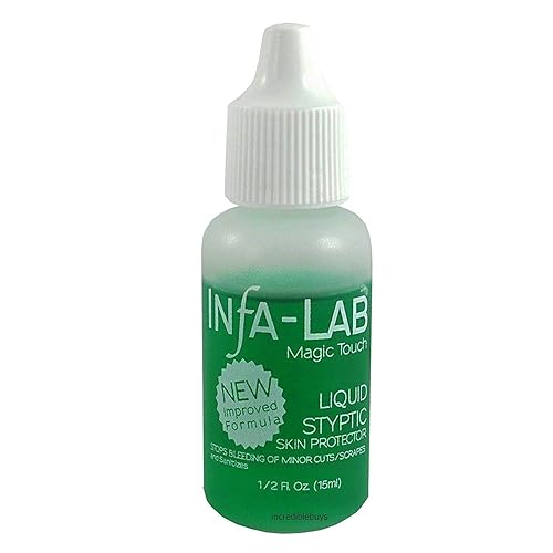 Infa-Lab MAGIC TOUCH - Uñas estípticas líquidas para detener el sangrado de la piel, protector InfaLab