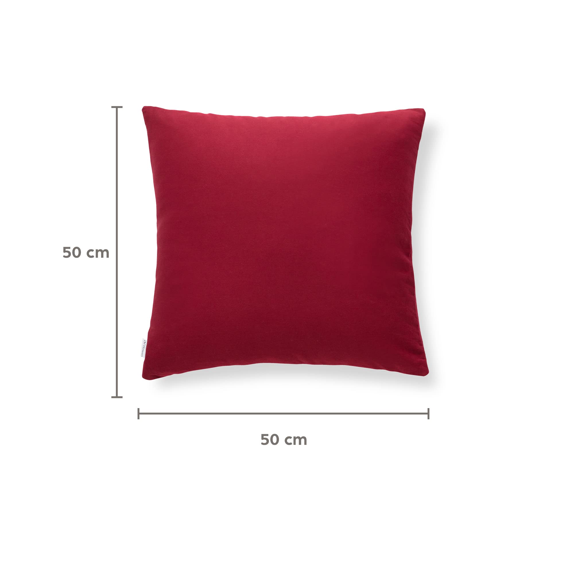 Flowen Federe Cuscini Divano 50x50 Set da 2 Copricuscini in Microfibra Fodere Lavabili e Resistenti 50 x 50 cm Tessuto 100% Poliestere Traspirante Anallergico Antiacaro Ideali per Arredo Casa