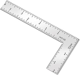 Mini L Shaped Ruler Measuring Tool 2 inch by 4 inch Square Framing Ruler 90 Degree Square L Rulers Framing Rulers Measuring Tools for Engineers Carpenter