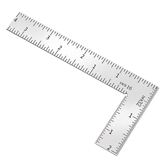 L Shaped Ruler Mini Measuring Tool 2 inch by 4 inch Square Ruler 90 Degree Square L Rulers Framing Rulers Measuring Tools for Engineers Carpenter
