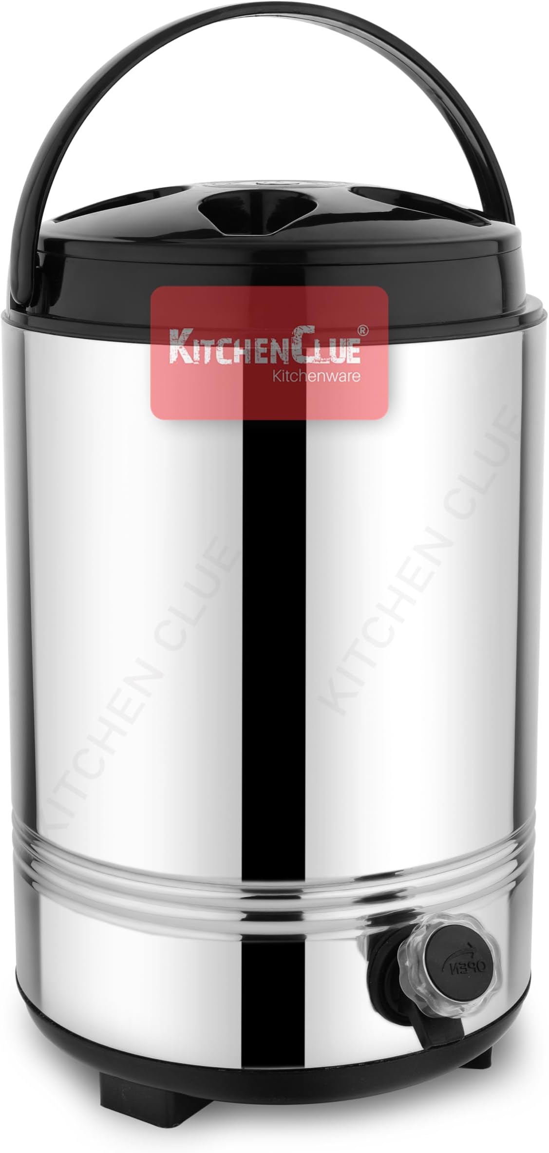 Hot Tea/Coffee/Water Dispenser with Leak-Proof Tap for Home Kitchen I Office I 10 Liters I HOT & Cold PUF Insulated Tea Pot/Flask for Winters I Easy to Clean & Maintain (10 Liter), Silver