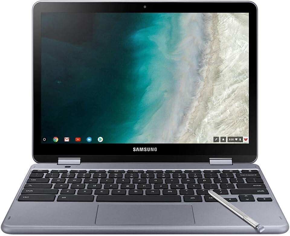 Samsung Chromebook Plus V2, 2 em 1, 4 GB de RAM, 32 GB eMMC, câmera de 13 MP, Chrome OS, 12,2 polegadas, proporção de tela de 16:10, prata furtivo (XE521QAB-K01US)