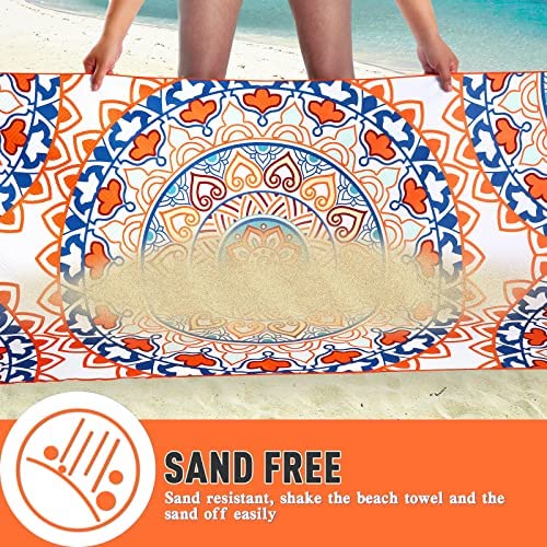 1 Pack Microfiber Beach Towel, Oversized Microfiber Towel 75”X 35”, Sand-Free Beach Towel, Quick Drying Camping Towel, Super Absorbent Bath Towel Blanket, Soft Breathable And Ligheweight #TOP3