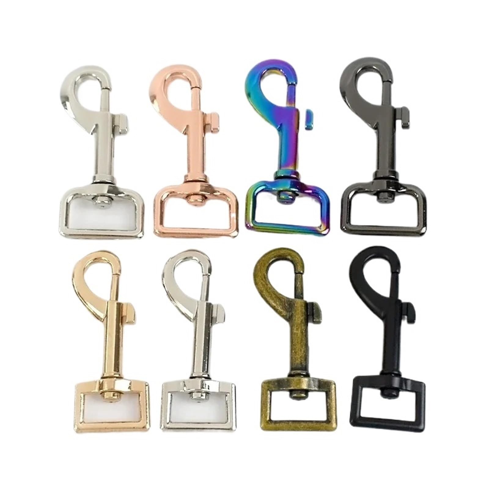Ganchos De Metal Giratorio 5/10/20Pcs 15-25mm Metal Buckles For Straps Swivel Lobster Clasp Hooks Carabiner Snap Hook Dog Collar(Silver,15mm-20Pcs)